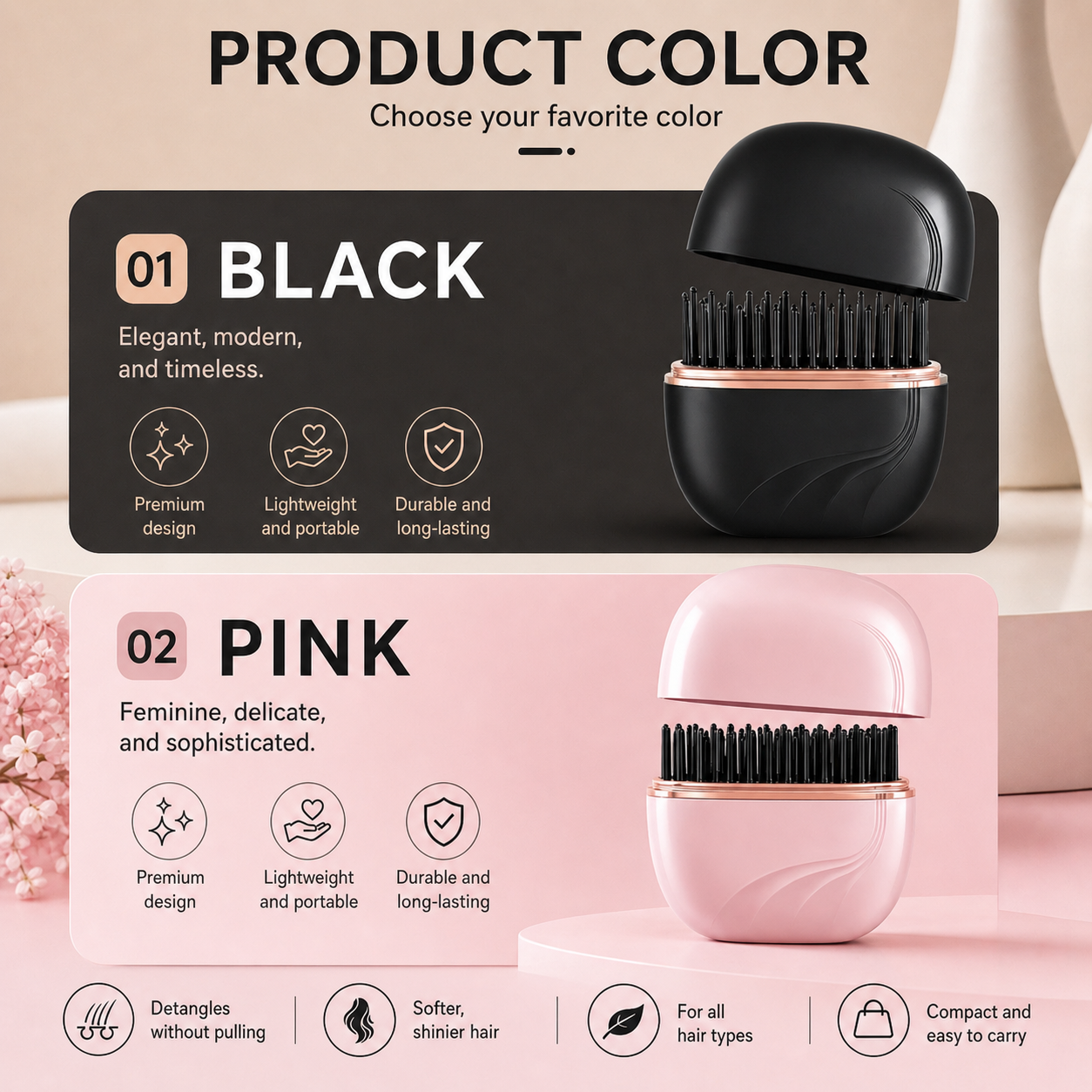 Portable Hair Straightening Brush