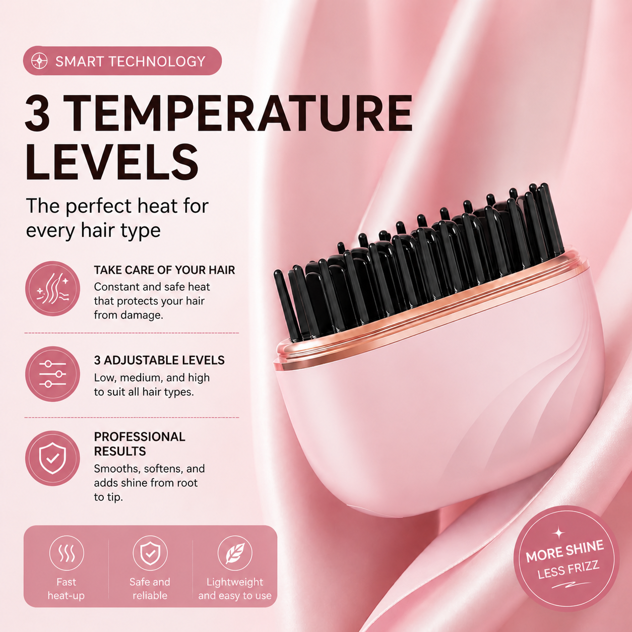 Portable Hair Straightening Brush
